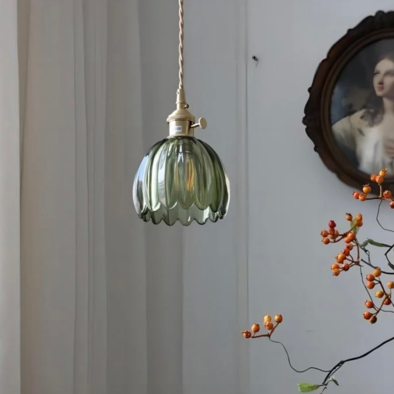 Green Flower Pendant Lamp