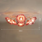 6 Pink Morning Glory Pendant Lamp