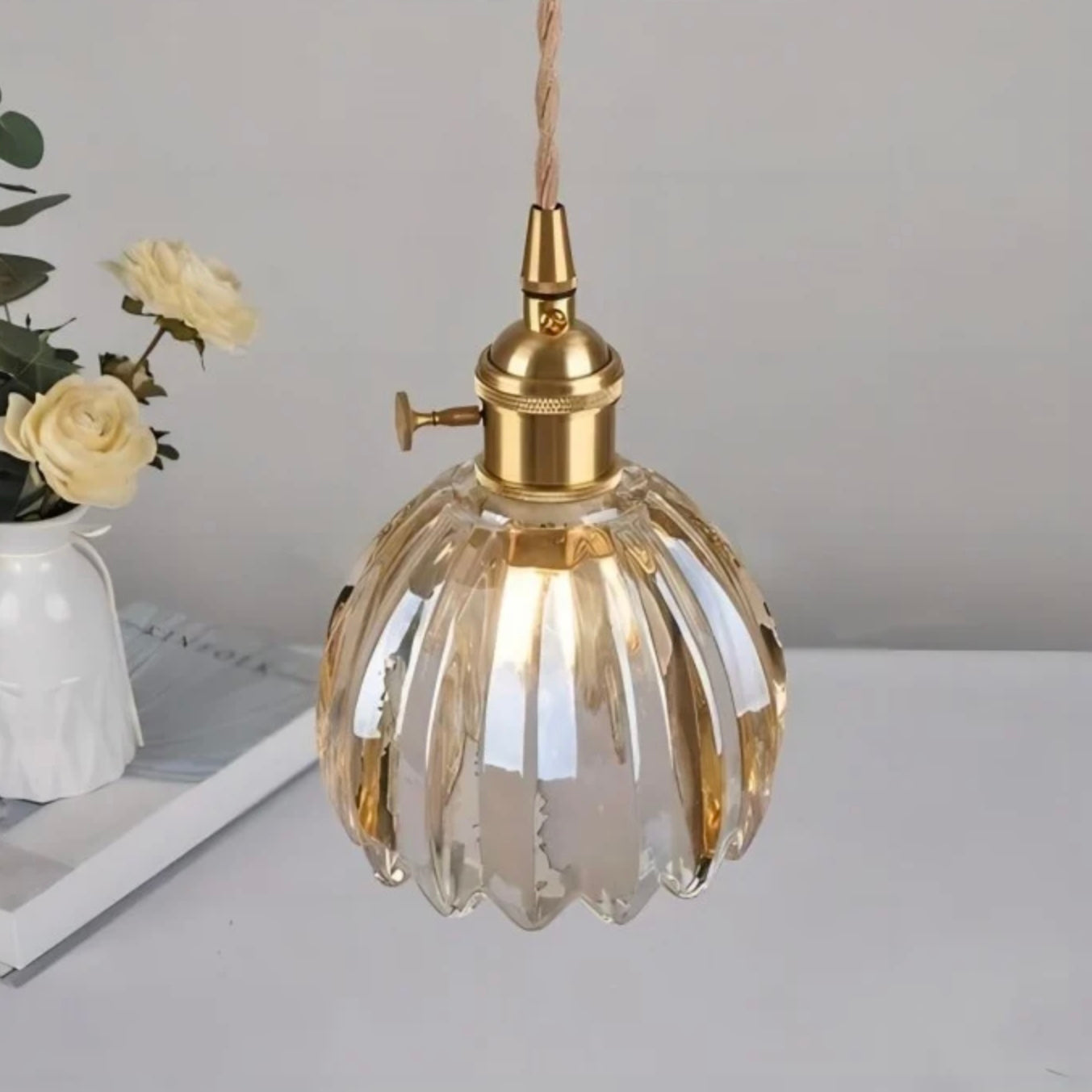 White Flower Pendant Lamp