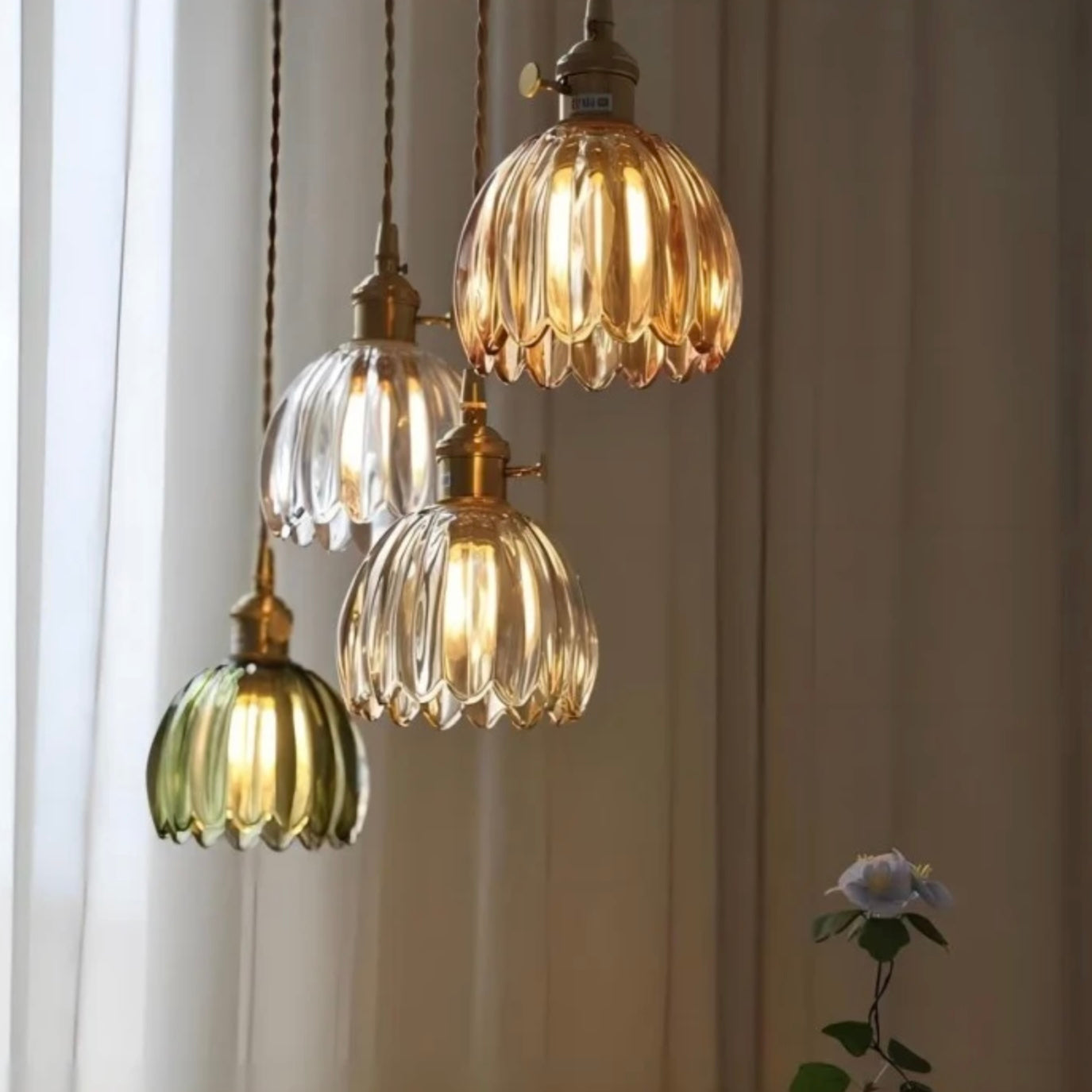 Green Flower Pendant Lamp