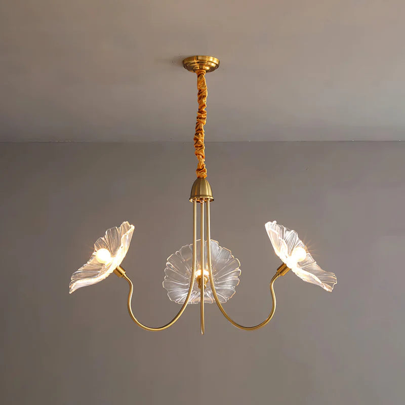 3 White Morning Glory Pendant Lamp