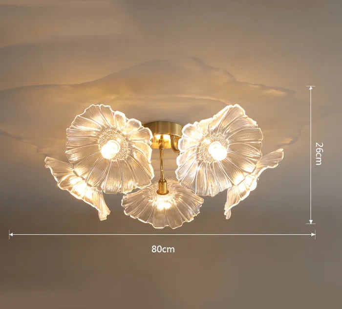 5 White Morning Glory Pendant Lamp