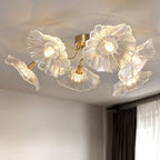 6 White Morning Glory Pendant Lamp