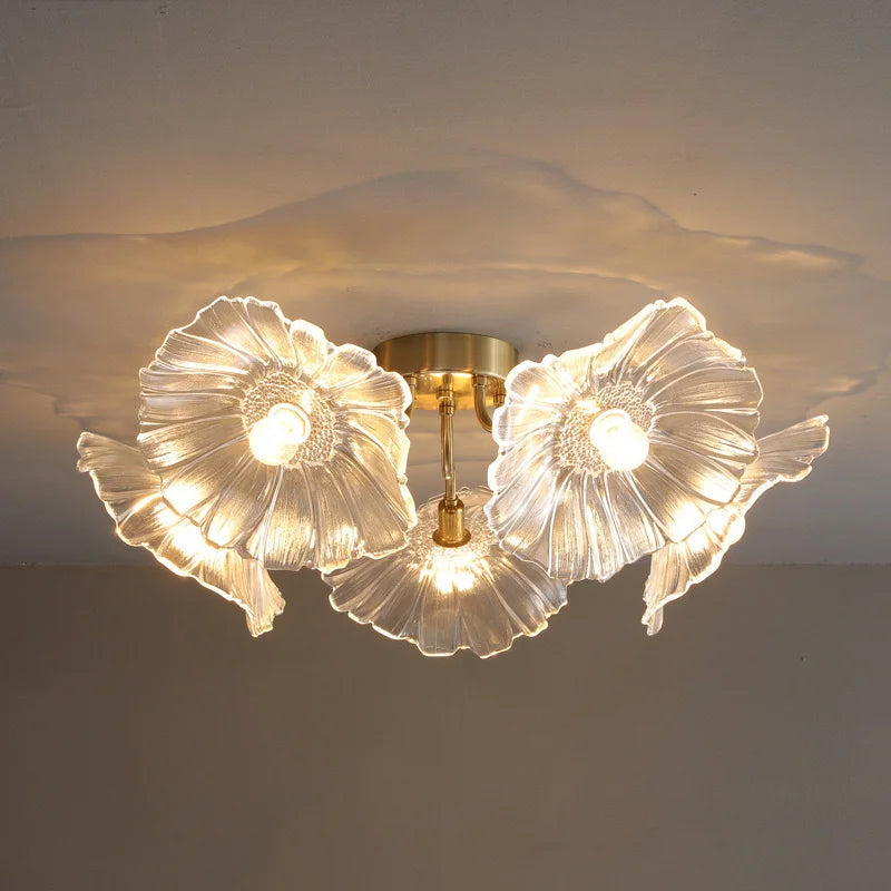 5 White Morning Glory Pendant Lamp