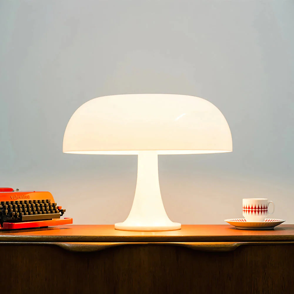 Mushroom Retro Lamp White