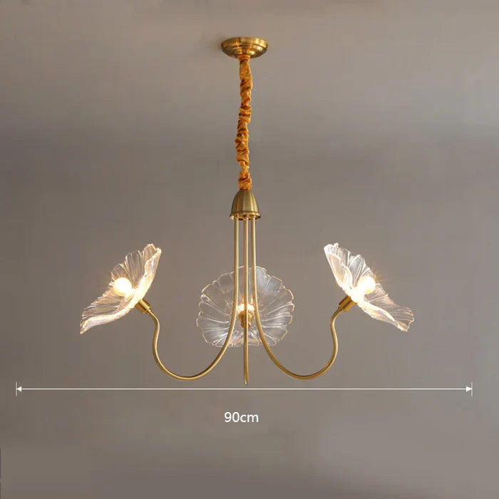 3 White Morning Glory Pendant Lamp