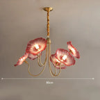 6 Pink Morning Glory Pendant Lamp