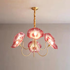 6 Pink Morning Glory Pendant Lamp