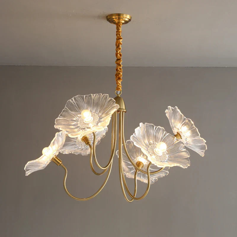 6 White Morning Glory Pendant Lamp