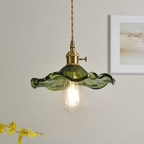 Green Hibiscus Flower Pendant Lamp
