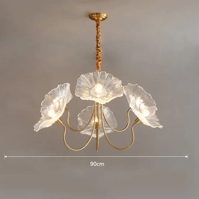 6 White Morning Glory Pendant Lamp