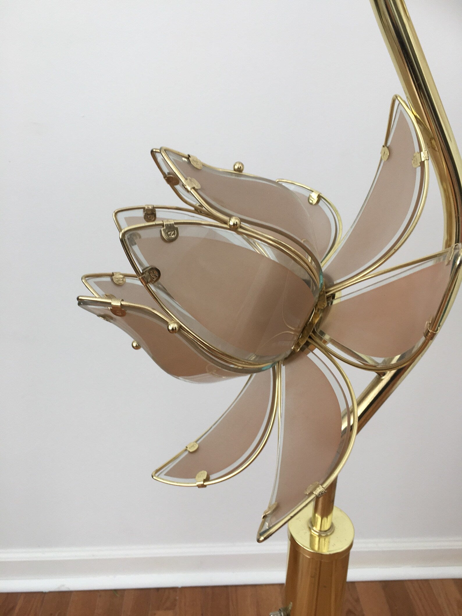 Cream Lotus Flower Floor Lamp