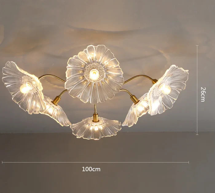 6 White Morning Glory Pendant Lamp