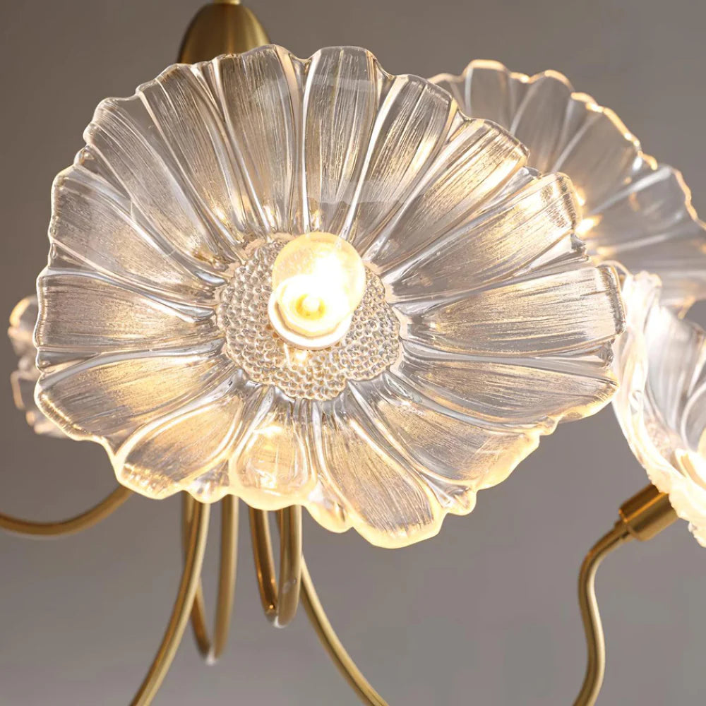 6 White Morning Glory Pendant Lamp